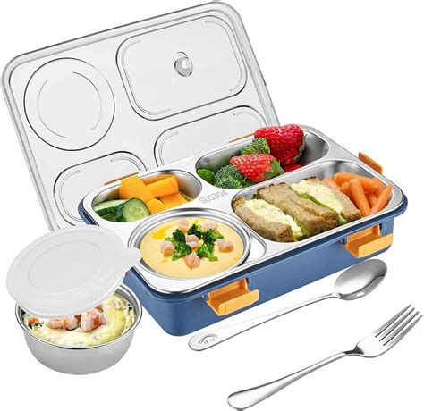 stainless steel bento box with compartments|best leak proof bento box.